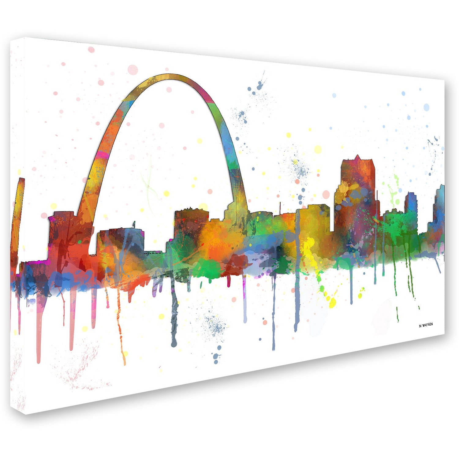 Trademark Fine Art "Gateway Arch St Louis Skyline Mclr-1" Canvas Art by Marlene Watson