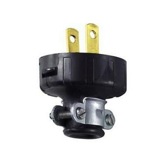 2pk Leviton 010-48646-02E Non-Polarized Residential Plug, Black