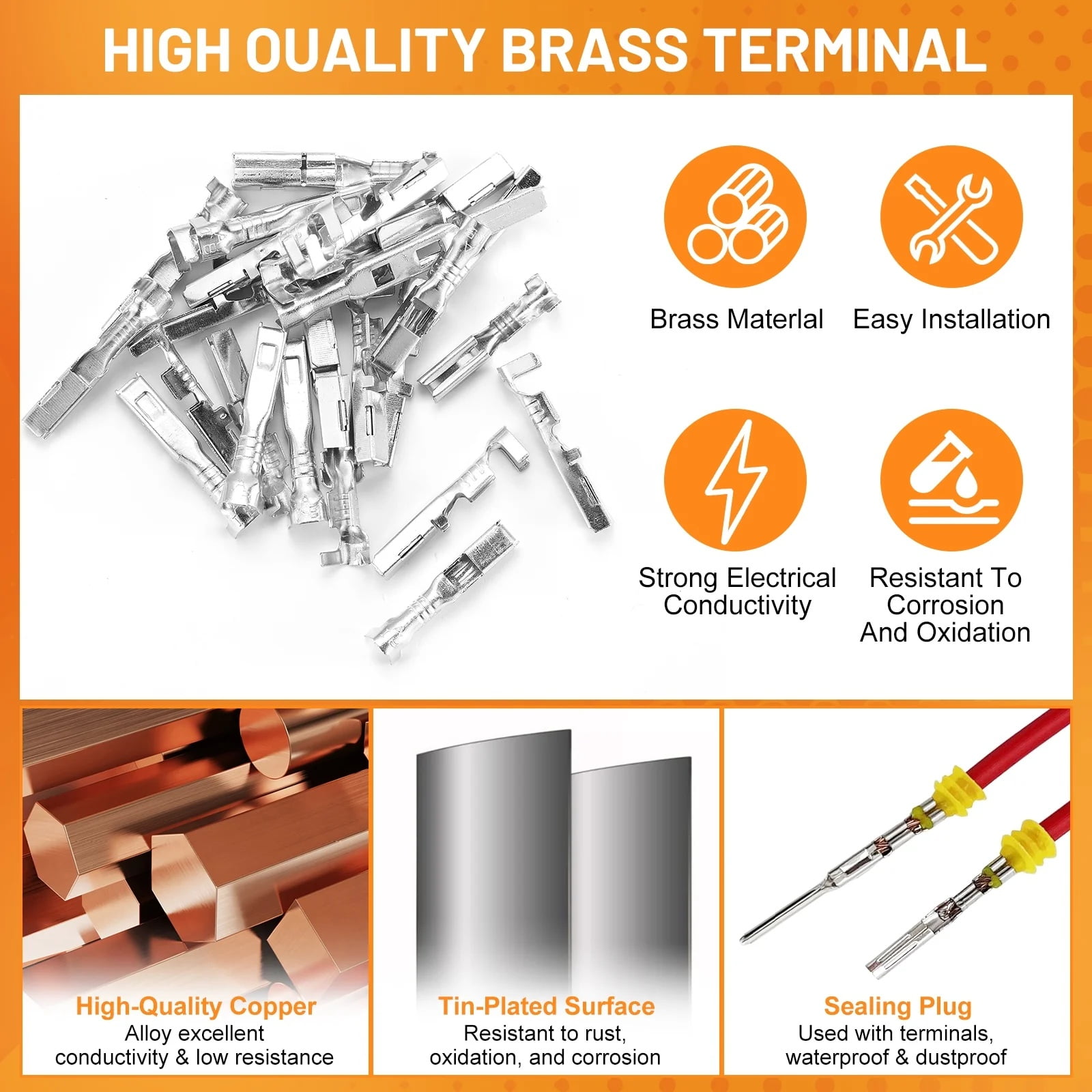 969PCS Pin Connector Kit, Car Electrical Wire Connectors Terminal Pins, 28Type 1/1.5/1.8/2.2/2.8/3.5mm Male & Female Wire Terminal Removal Tool, Non Insulated Crimp Pins for Motorcycle ATV