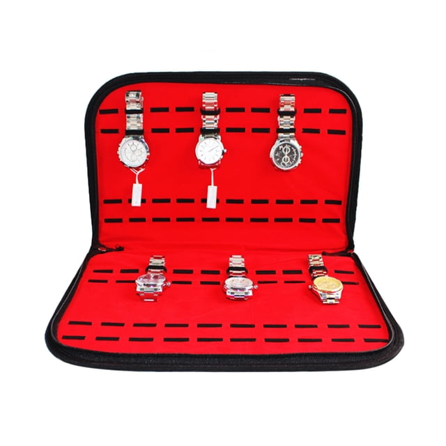 Caja de almacenamiento, caja de almacenamiento de reloj con contenedor de pelusa de PU de 20 ranuras optimizada para la excelencia