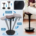 thumbnail image 4 of Vinsetto Backless Wobble Stool Chair, Adjustable Learning Stool, Brown, 4 of 10