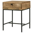 thumbnail image 4 of 24 Inch End Table with Slender Iron Base- Honey Brown Mango Wood Frame, 4 of 5