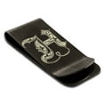 thumbnail image 2 of Stainless Steel Letter H Initial Royal Monogram Engraved Engraved Money Clip Credit Card Holder, 2 of 2