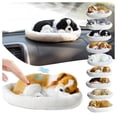 thumbnail image 1 of VISALY - Perro de peluche realista que respira y duerme, perro peludo con tapete, decoración creativa con animales, muñeco de peluche, 1 of 4
