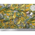 thumbnail image 3 of Soimoi Gold Velvet Fabric Leaves & Floral Decor Fabric Printed BTY 58 Inch Wide, 3 of 3
