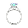 thumbnail image 3 of V3 Jewelry® 925 Sterling Silver with Natural Moonstone and White Zircon Engagement Ring for Women, 3 of 5