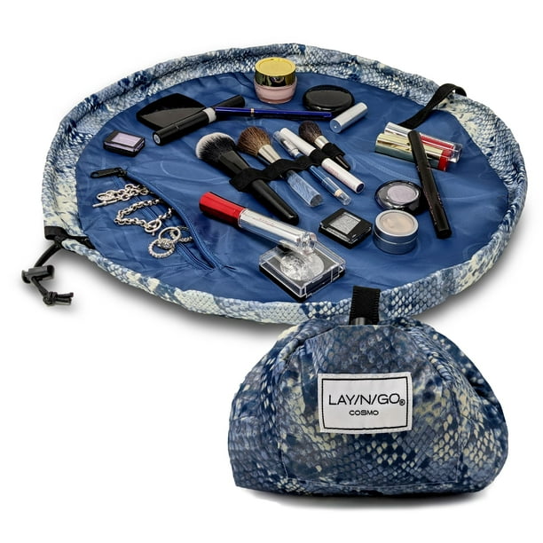 Organizador de bolsas de cosméticos y maquillaje Lay-n-Go Cosmo Blue
