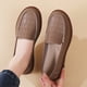 thumbnail image 3 of Xucatan Women's Patent Leather Tassel Loafers, Chunky Sole Slip-On Flat Shoes, Classic British Style Casual Shoes for Women, Plus Size Uniform Shoes Gift, 3 of 8