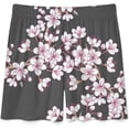 thumbnail image 4 of NICKSUN Shorts de Pyjama Amusants pour Hommes, Bas de Pyjama Doux avec Poches, Fleurs Blanches, m, 4 of 6