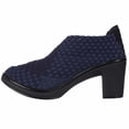 thumbnail image 4 of Womens STEVEN Steve Madden Elizah Woven Bootie Pumps - Navy, 4 of 6