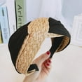 thumbnail image 1 of Retro Lafite Grass Boho Diademas, Accesorio cabello Elástico Ancho Aro cabello Diadema Elástica Banda cabello para , negro, 1 of 8