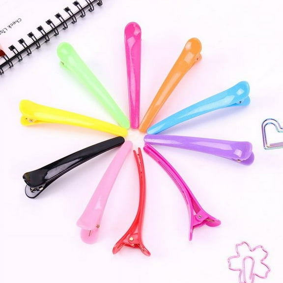 12 pcs Jelly Candy Color Duckbill Clip Alligator Hair Clip Translucent Hairpin