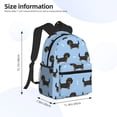 thumbnail image 2 of Yield Dachshund Dog Print Backpack for Women Men, Lightweight Casual Travel Daypack, Classic Basic College Backpack, Middle School Bag, 2 of 5