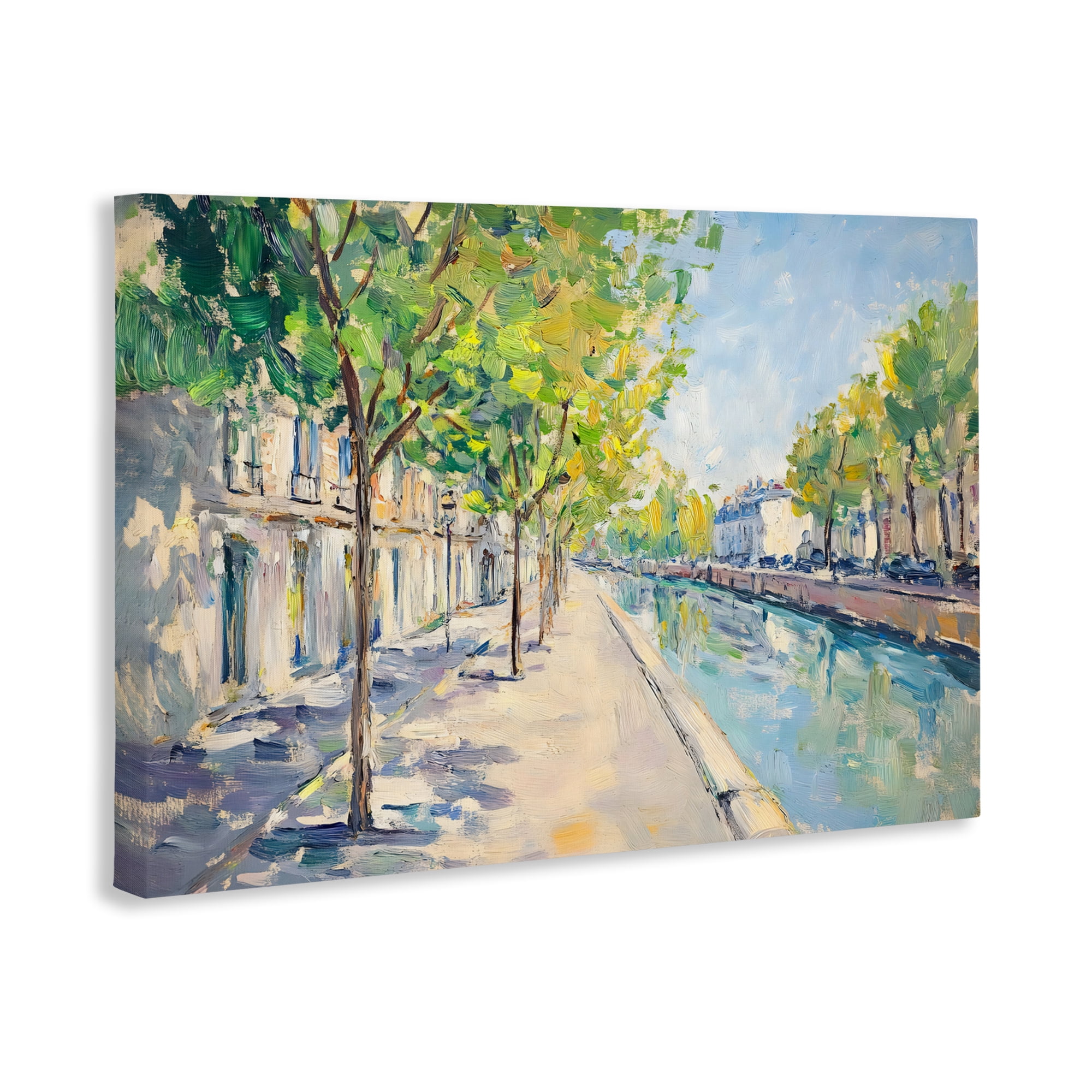Stupell Industries Montrouge Canal Promenade Canvas Wall Art, design by Creative Studio
