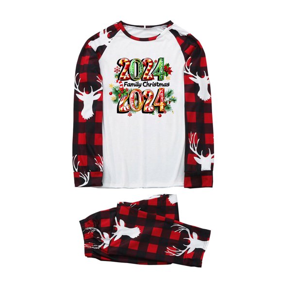 Fiudx Pijama Navideño, Conjunto de Pantalón y Parte Superior con Forro de Lana Suave, Puños Elásticos Acanalados, Tejido Cálido y Transpirable, para El Tiempo Libre En Casa, Lavable a Máquina.