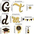 thumbnail image 2 of Graduation Garage Decoration Stickers 46Pcs Congrats Grad Garage Door Decal Non-Magnetic Gold Black Graduation PVC Sticker with Glue Point for Home Grad Party Garage Window Wall Fridge Decor, 2 of 7