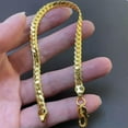 thumbnail image 7 of K-KED Hot Sale Summer Thick 5mm Cuban Chain Simple 925 Silver Gold Plated Bracelet-Silver-20cm, 7 of 7