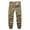 Khaki, variant on Lorytime Mens Cargo Pants with Pockets Wid Waisted Joggers Button Zipper Full Length Hiking Trousers Loose Outwear
