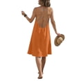 thumbnail image 2 of Sundresses for Women Solid Color Backless Cami Sleeveless House-Dress Beach Vacation Clothes Travel Outfits, 2 of 4