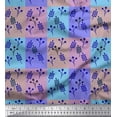 thumbnail image 1 of Soimoi Velvet Fabric Artistic Leaves Printed Fabric 1 Yard 58 Inch Wide, 1 of 3