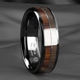 thumbnail image 4 of Tungsten Rings for Men Wedding Bands for Him 6mm Black Wood Arrow, 4 of 5
