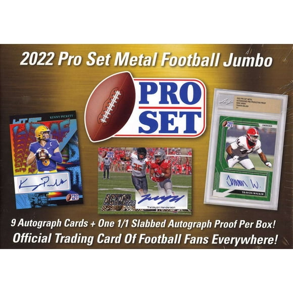 2022 Leaf Pro Ensemble Metal Football Passe-Temps Jumbo Box