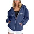 thumbnail image 4 of Jesus Loves You Christian Hoodies for Women Religious Faith Oversized Zip up Sweatshirt Bible Verse Inspirational Pullover Fall Y2K Tops Navy L, 4 of 7