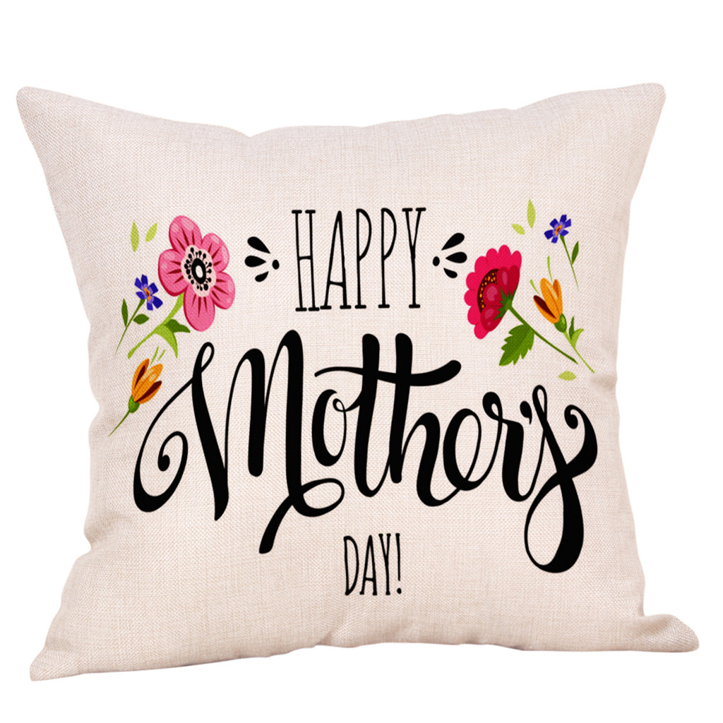 bolungoo Happy Mother's Day Pillow Case Sofa Bed Home Decoration