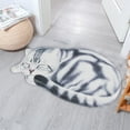 thumbnail image 4 of Super Absorbent Bathroom Door Mats, Anti-Slip & Quick Dry Spotted Cat Rug, 29.9 x 15.7 in, 4 of 8