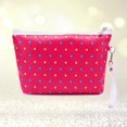thumbnail image 2 of Bolsa de cosméticos de maquillaje con almacenamiento floral de viaje portátil para niñas y mujeres (corazón rojo), 2 of 2