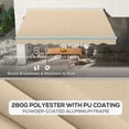 thumbnail image 3 of YYAo Patio Awnings Sun Shade Shelter, Patio Awnings, 13' x 10' Electric Awning, Retractable Awning with LED Lights and Remote Controller, Cream White, 3 of 11