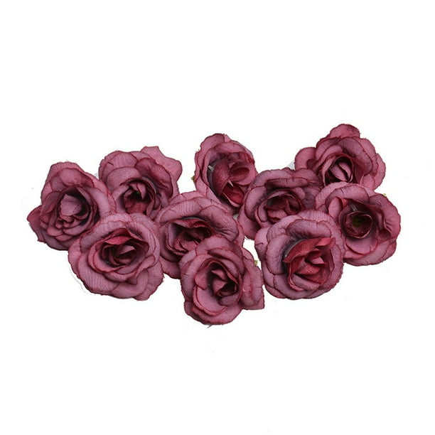 FANJIE 50Pcs Artificial Silk Rose Peony Flower Heads Bulk Craft Wedding
