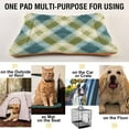 thumbnail image 5 of Cozy Mat Pet Bed Indoor Outdoor Warm Soft For Cat Dog Puppy(S/M) Green&beige Tartan Pattern, 5 of 6