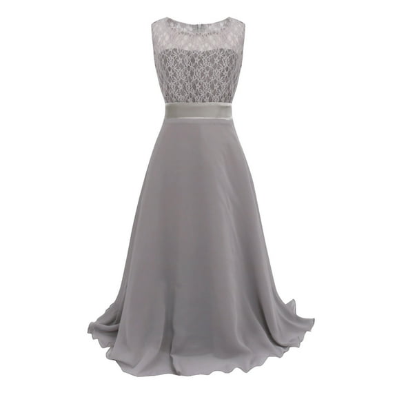 CHICTRY Kids Girls Floral Lace Bodice Wedding Birthday Prom Party Maxi Dress,Sizes 4-14