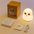 thumbnail image 7 of Night Light for Kids, 7 Color RGB Changing Owls Kids Night Light, Cute Silicone Owls Nightlight for Baby and Toddler Gifts, Kawaii Bedside Lamp for Sleep Aid, Breastfeeding, 7 of 7