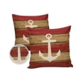 thumbnail image 2 of Outdoor Throw Pillow Cover Marine Nautical Anchor Silhouette Waterproof Cushion Covers 2 Pack Farm Retro Wooden Board Pillow Cases Home Decoration for Patio Garden Couch Sofa, 2 of 7