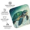 thumbnail image 4 of Disketp Watercolor Turtle1 Funny Coasters,4 Pcs Leather Coasters With Holder, Perfect Housewarming Hostess Gifts,Protect Furniture From Water Marks Scratch And Damage, 4 of 9