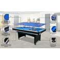 thumbnail image 2 of RACK Scorpius 7-Foot Multi Game Billiard/Pool with Table Tennis (Blue Felt with Black Body), 2 of 5