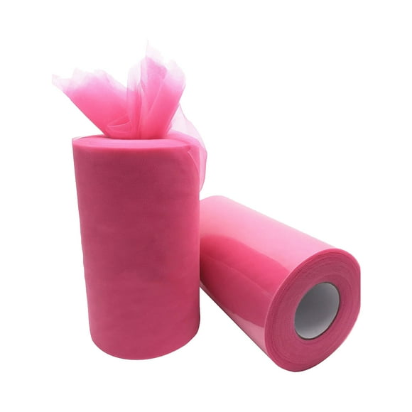 Advancent Exquisito carrete de rollo de tul artesanal para crear hermosas faldas tutú y faldas de bebé tutú de tul Tela de costura y artesanía Rosa profundo