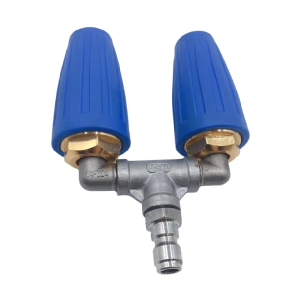 Boquilla de pulverización giratoria Boquilla de turbina doble Confiable Conveniente Fácil de instalar Accesorios de 4000 PSI para lavadora a presión Azul