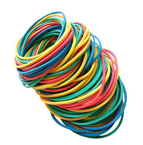 KeLiTi 300pcs Multi Color Rubber Bands Stretchable Elastic Bands Sturdy Rubber Bands for School Home and Office use Stationery Supplies 50mm 2inch 