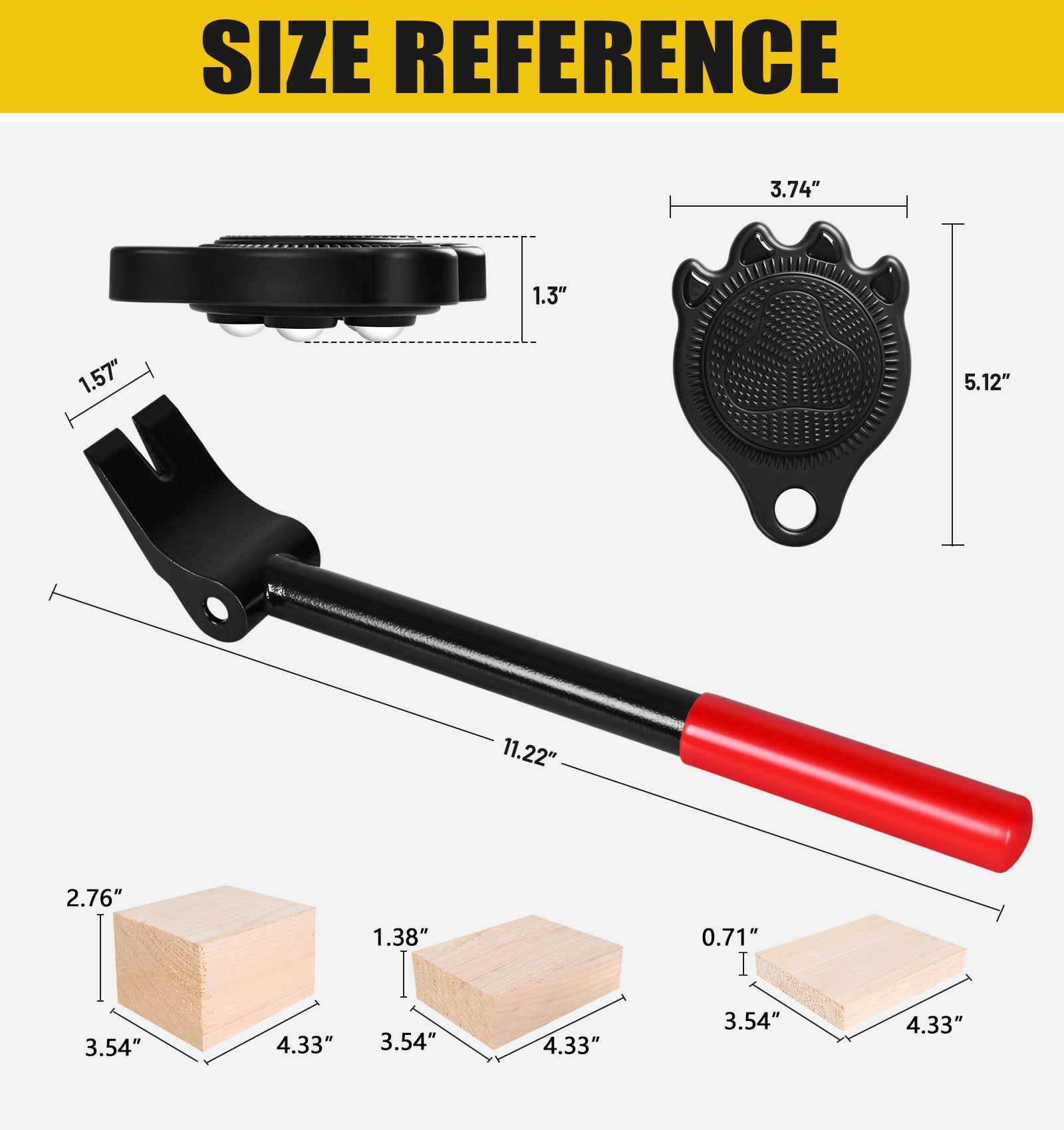 Furniture Lift Mover Tool Set - Furniture Movers Can Withstand Up to 800 Ibs, 360°Sliding Function, Furniture Lifter Have Self-Adjusting Bases， Heavy Item Furniture Moving Tool Without Falling