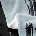 thumbnail image 4 of Erosebridal Geometric Throw Blanket for Couch, Bule Black Plush Blanket, Futuristic Abstract Decor, 4 of 7