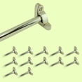 thumbnail image 2 of Renovators Supply Carpet Runner Rod Set for Staircases 39.6" L Polished Nickel Over Brass Rod Tubes w/Holder Bracket and Hardware to Secure Stair Carpet Runners Pack of 13, 2 of 6
