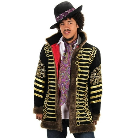 Jimi Hendrix Hat, Scarf & Jacket Costume Set, S/M