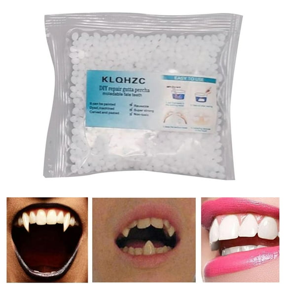cuentas de reparación de dientes, de reparación de empaste dental dentadura postiza moldeable 25g,relleno temporal perlas de ajuste térmico instantáneo, de reparación de dentaduras