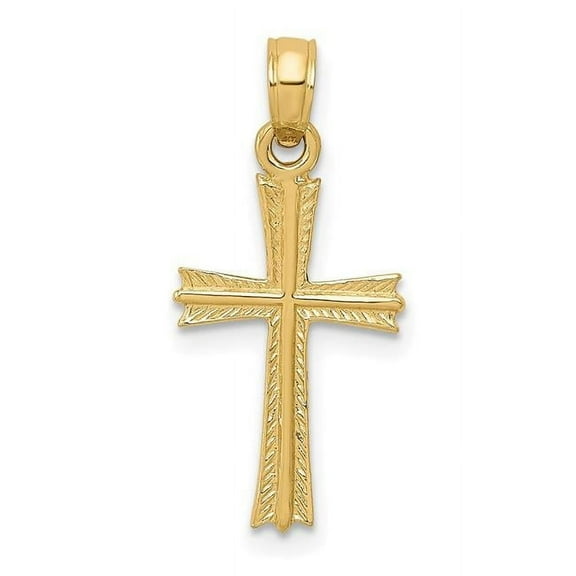 Finest Gold 14K Yellow Gold Cross Pendant