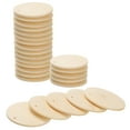 thumbnail image 1 of Unique Bargains Disques Ronds en Bois, Lot de 25 45mm - Cercles en Bois Non Finis avec Trous pour Accessoires de Bijoux DIY, 1 of 5