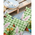 thumbnail image 3 of Easter Bunny Eggs Flower Grassland Outdoor Pillow Covers Waterproof Throw Pillow Cover 18x18in Set of 2,Square Decorative Pillowcases Cushion Case for Patio Sofa Couch,Green Checkered Lattice, 3 of 7