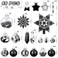 thumbnail image 2 of Set de Adornos Navideños SHareconn 86 Piezas Bolas Negras y Transparentes, 2 of 6